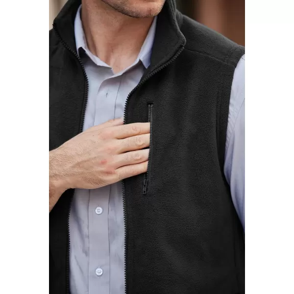 COOFANDY Men's Lightweight Fleece Vest Sleeveless Zip Up Warm Jacket Casual Outerwear Vests With Pockets