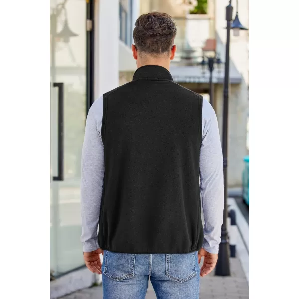 COOFANDY Men's Lightweight Fleece Vest Sleeveless Zip Up Warm Jacket Casual Outerwear Vests With Pockets