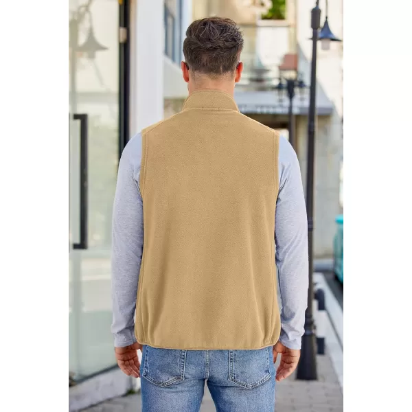 COOFANDY Men's Lightweight Fleece Vest Sleeveless Zip Up Warm Jacket Casual Outerwear Vests With Pockets