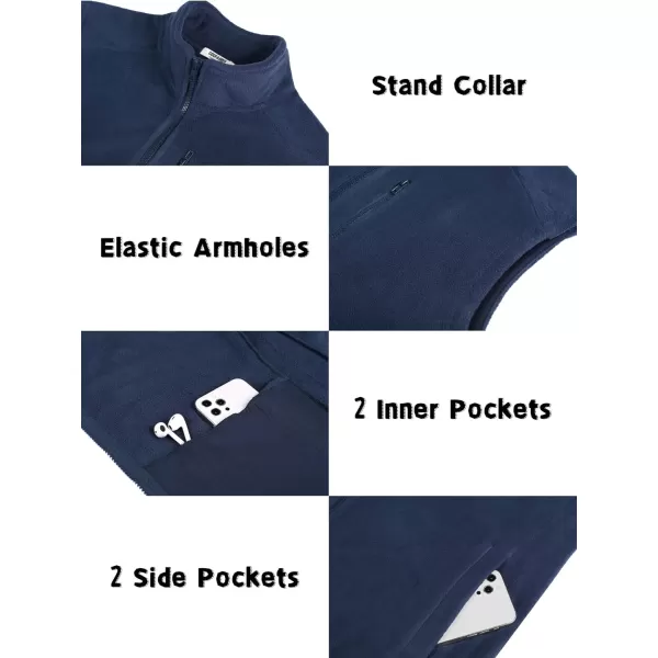 COOFANDY Men's Lightweight Fleece Vest Sleeveless Zip Up Warm Jacket Casual Outerwear Vests With Pockets