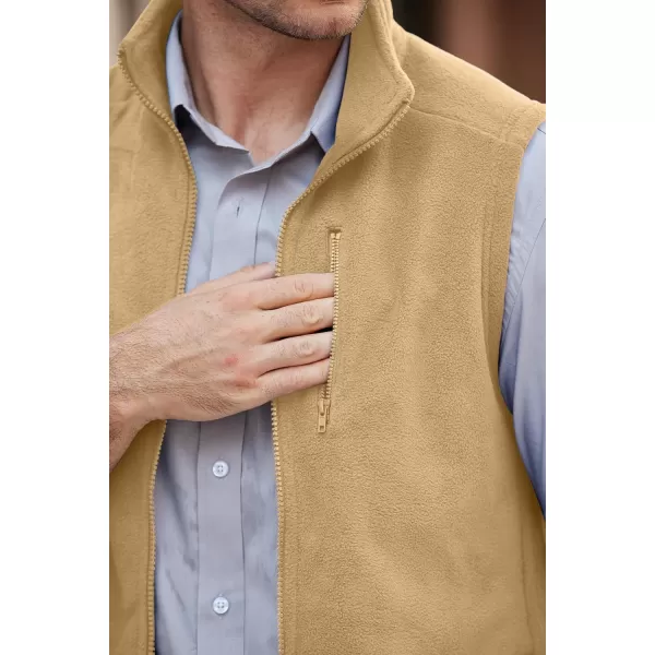 COOFANDY Men's Lightweight Fleece Vest Sleeveless Zip Up Warm Jacket Casual Outerwear Vests With Pockets