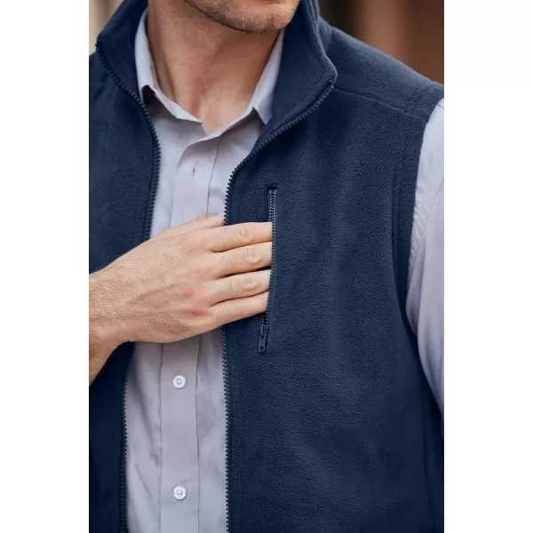 COOFANDY Men's Lightweight Fleece Vest Sleeveless Zip Up Warm Jacket Casual Outerwear Vests With Pockets