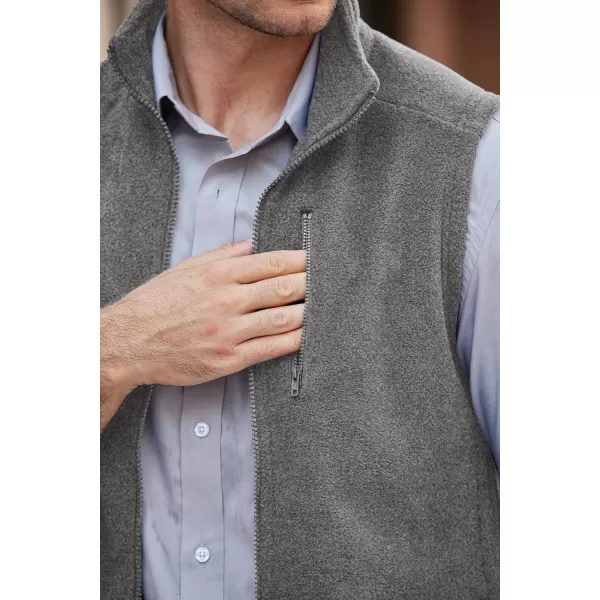 COOFANDY Men's Lightweight Fleece Vest Sleeveless Zip Up Warm Jacket Casual Outerwear Vests With Pockets