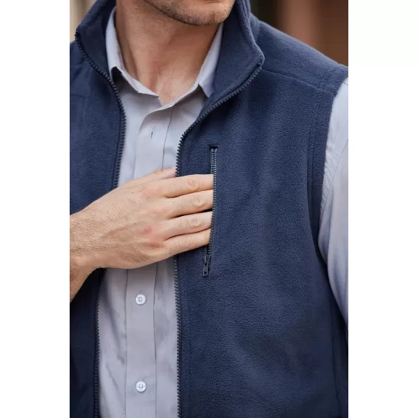 COOFANDY Men's Lightweight Fleece Vest Sleeveless Zip Up Warm Jacket Casual Outerwear Vests With Pockets