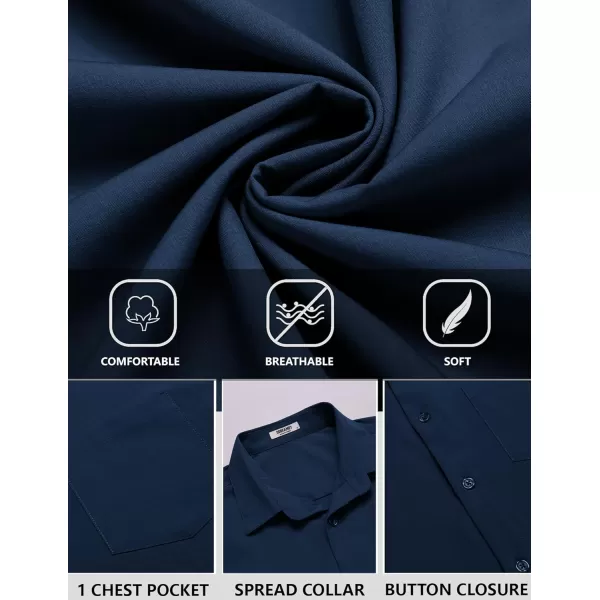 COOFANDY Men's Long Sleeve Button Down Linen Shirt Casual Dress Shirt Untucked Chambray Shirts with Pocket
