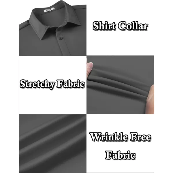 COOFANDY Men's Long Sleeve Wrinkle Free Shirts Button Down Casual Stretch Dress Shirt