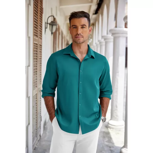 COOFANDY Men's Long Sleeve Wrinkle Free Shirts Button Down Casual Stretch Dress Shirt