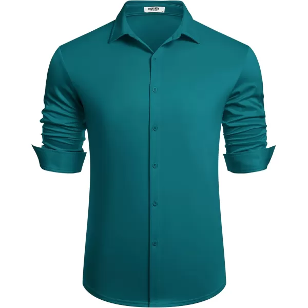 COOFANDY Men's Long Sleeve Wrinkle Free Shirts Button Down Casual Stretch Dress Shirt