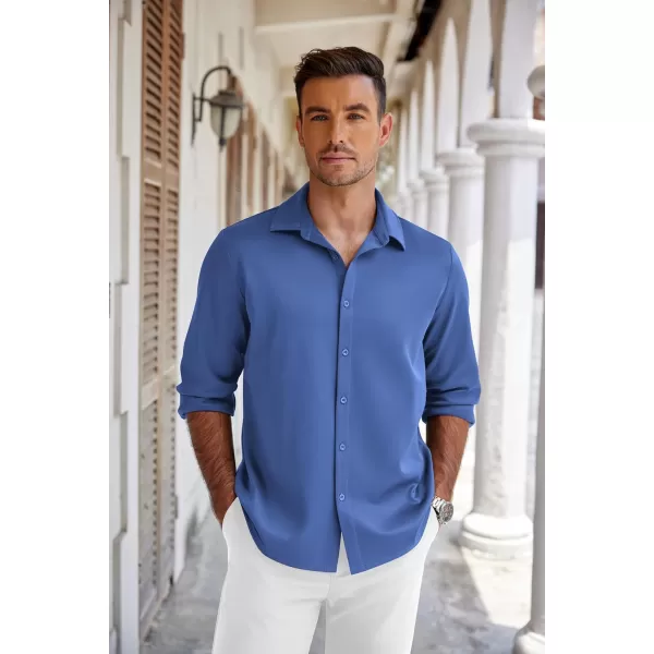 COOFANDY Men's Long Sleeve Wrinkle Free Shirts Button Down Casual Stretch Dress Shirt
