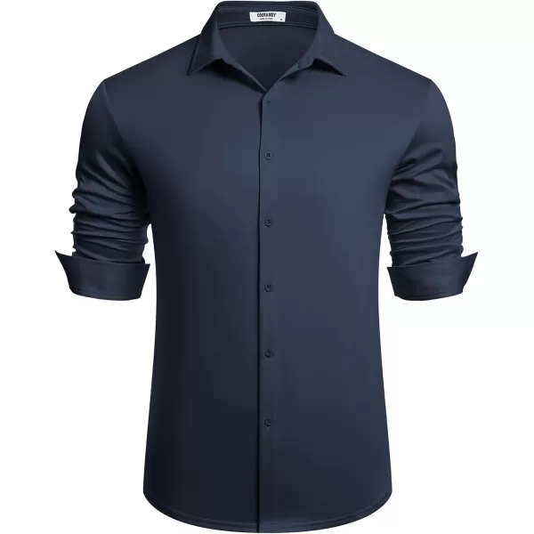 COOFANDY Men's Long Sleeve Wrinkle Free Shirts Button Down Casual Stretch Dress Shirt