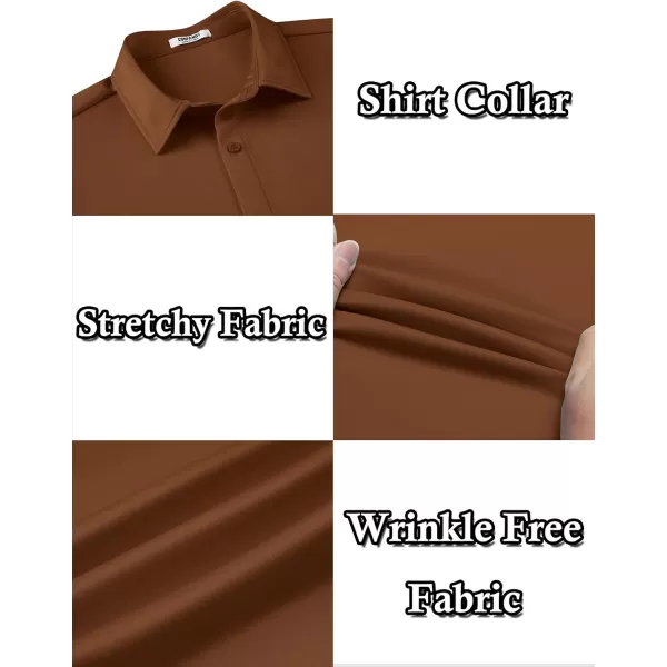 COOFANDY Men's Long Sleeve Wrinkle Free Shirts Button Down Casual Stretch Dress Shirt