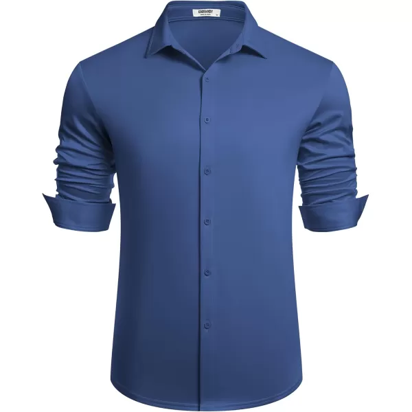 COOFANDY Men's Long Sleeve Wrinkle Free Shirts Button Down Casual Stretch Dress Shirt
