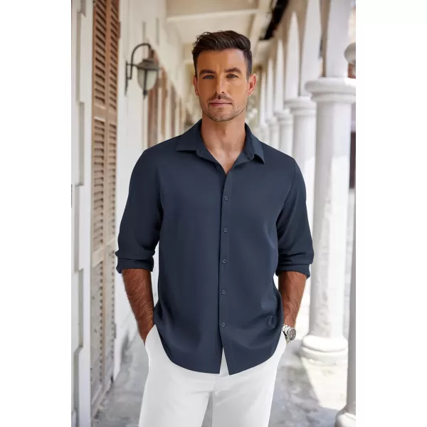 COOFANDY Men's Long Sleeve Wrinkle Free Shirts Button Down Casual Stretch Dress Shirt