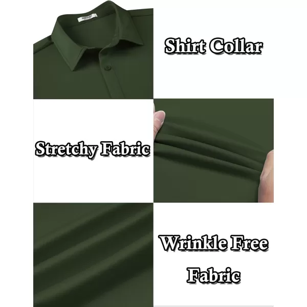 COOFANDY Men's Long Sleeve Wrinkle Free Shirts Button Down Casual Stretch Dress Shirt