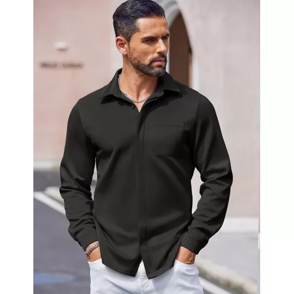 COOFANDY Men's Long Sleeve Wrinkle Free Shirts Casual Button Down Shirts Untucked Dress Shirt