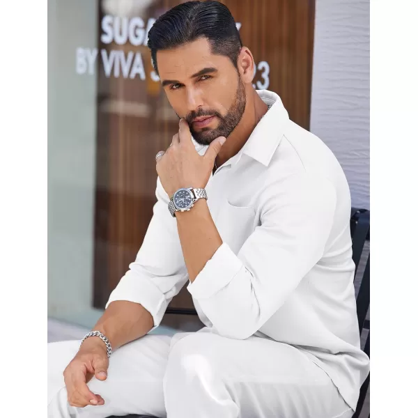 COOFANDY Men's Long Sleeve Wrinkle Free Shirts Casual Button Down Shirts Untucked Dress Shirt