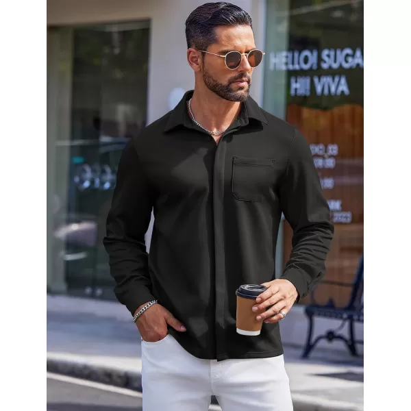 COOFANDY Men's Long Sleeve Wrinkle Free Shirts Casual Button Down Shirts Untucked Dress Shirt