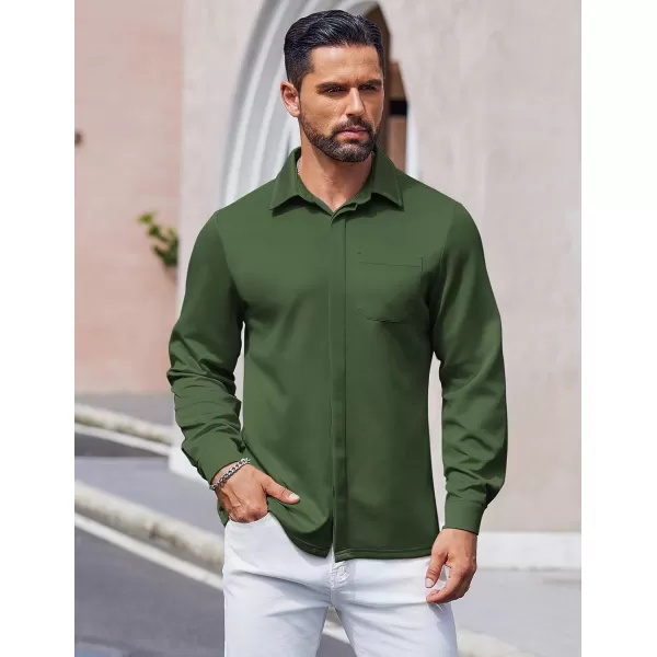 COOFANDY Men's Long Sleeve Wrinkle Free Shirts Casual Button Down Shirts Untucked Dress Shirt