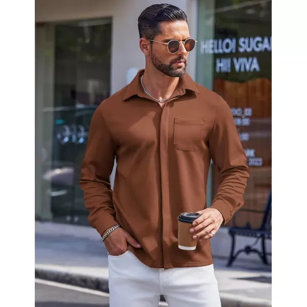 COOFANDY Men's Long Sleeve Wrinkle Free Shirts Casual Button Down Shirts Untucked Dress Shirt