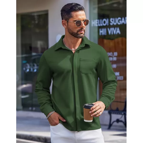 COOFANDY Men's Long Sleeve Wrinkle Free Shirts Casual Button Down Shirts Untucked Dress Shirt
