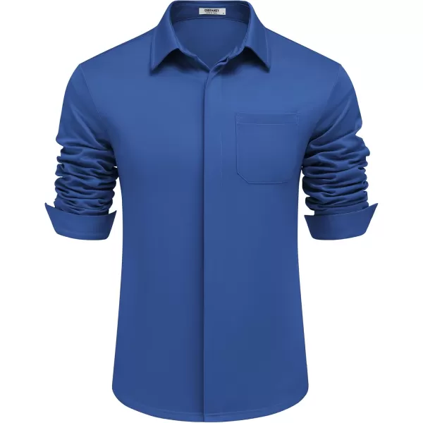 COOFANDY Men's Long Sleeve Wrinkle Free Shirts Casual Button Down Shirts Untucked Dress Shirt