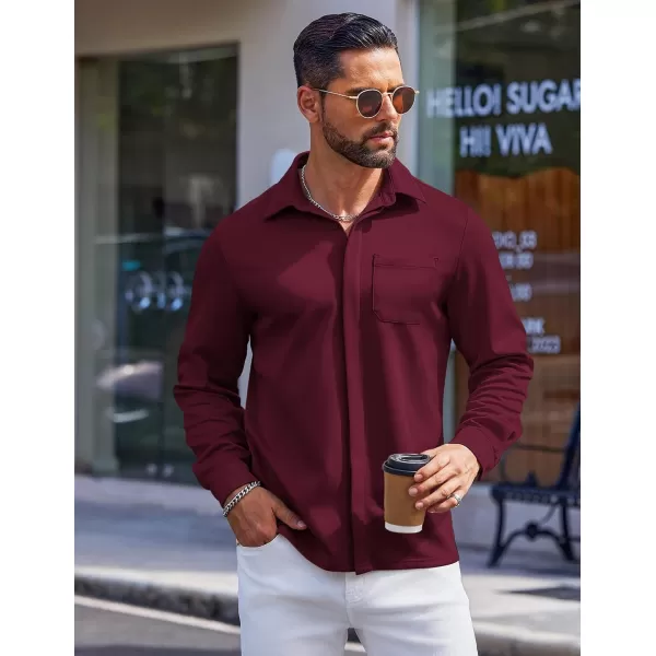 COOFANDY Men's Long Sleeve Wrinkle Free Shirts Casual Button Down Shirts Untucked Dress Shirt