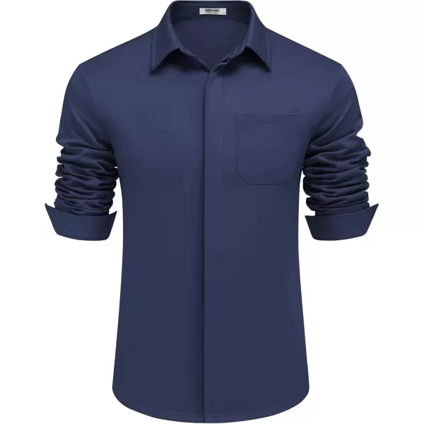COOFANDY Men's Long Sleeve Wrinkle Free Shirts Casual Button Down Shirts Untucked Dress Shirt
