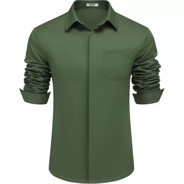 COOFANDY Men's Long Sleeve Wrinkle Free Shirts Casual Button Down Shirts Untucked Dress Shirt