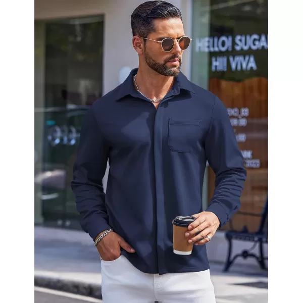 COOFANDY Men's Long Sleeve Wrinkle Free Shirts Casual Button Down Shirts Untucked Dress Shirt