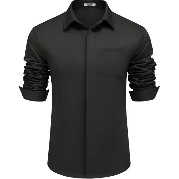 COOFANDY Men's Long Sleeve Wrinkle Free Shirts Casual Button Down Shirts Untucked Dress Shirt