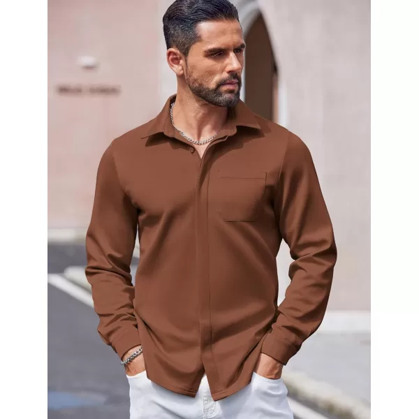 COOFANDY Men's Long Sleeve Wrinkle Free Shirts Casual Button Down Shirts Untucked Dress Shirt