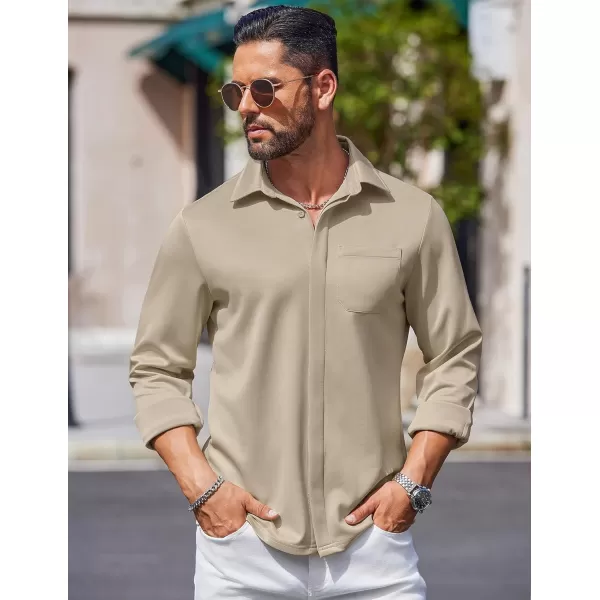 COOFANDY Men's Long Sleeve Wrinkle Free Shirts Casual Button Down Shirts Untucked Dress Shirt
