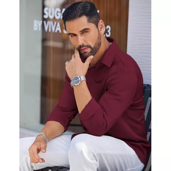 COOFANDY Men's Long Sleeve Wrinkle Free Shirts Casual Button Down Shirts Untucked Dress Shirt