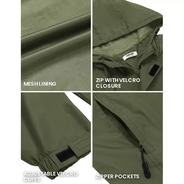 COOFANDY Men's Packable Rain Jackets Waterproof With Hood Lightweight Shell Raincoat Windbreaker For Cycling Golf Travel