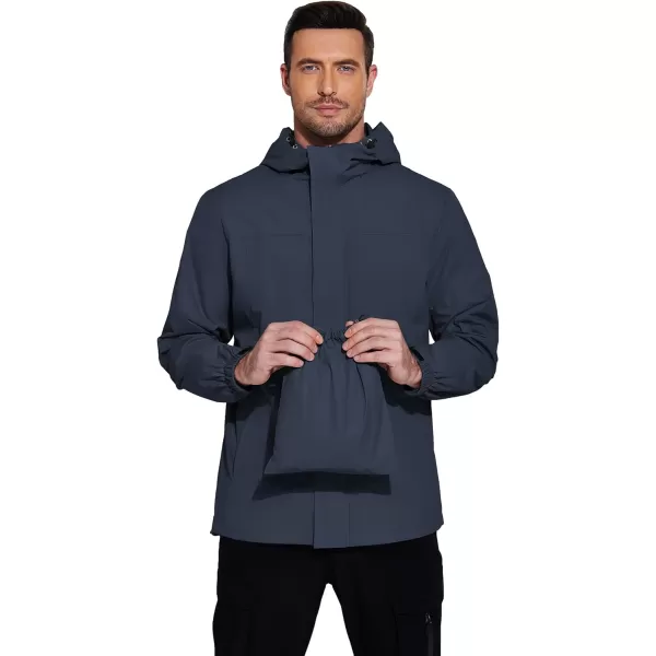 COOFANDY Men's Packable Rain Jackets Waterproof With Hood Lightweight Shell Raincoat Windbreaker For Cycling Golf Travel