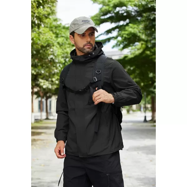COOFANDY Men's Packable Rain Jackets Waterproof With Hood Lightweight Shell Raincoat Windbreaker For Cycling Golf Travel