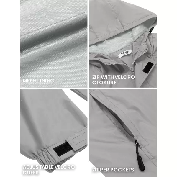 COOFANDY Men's Packable Rain Jackets Waterproof With Hood Lightweight Shell Raincoat Windbreaker For Cycling Golf Travel