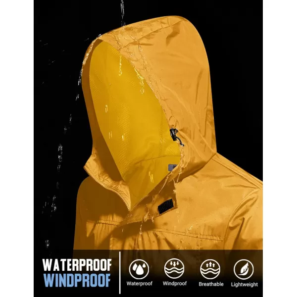 COOFANDY Men's Packable Rain Jackets Waterproof With Hood Lightweight Shell Raincoat Windbreaker For Cycling Golf Travel