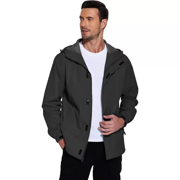 COOFANDY Men's Packable Rain Jackets Waterproof With Hood Lightweight Shell Raincoat Windbreaker For Cycling Golf Travel