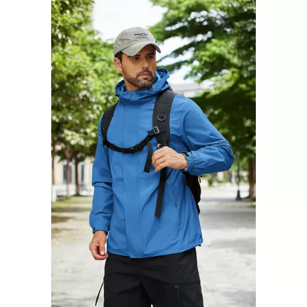 COOFANDY Men's Packable Rain Jackets Waterproof With Hood Lightweight Shell Raincoat Windbreaker For Cycling Golf Travel