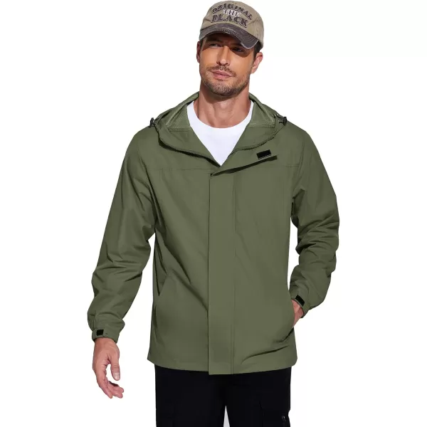 COOFANDY Men's Packable Rain Jackets Waterproof With Hood Lightweight Shell Raincoat Windbreaker For Cycling Golf Travel