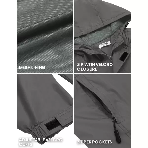 COOFANDY Men's Packable Rain Jackets Waterproof With Hood Lightweight Shell Raincoat Windbreaker For Cycling Golf Travel