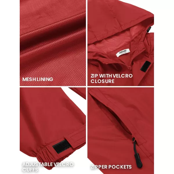 COOFANDY Men's Packable Rain Jackets Waterproof With Hood Lightweight Shell Raincoat Windbreaker For Cycling Golf Travel