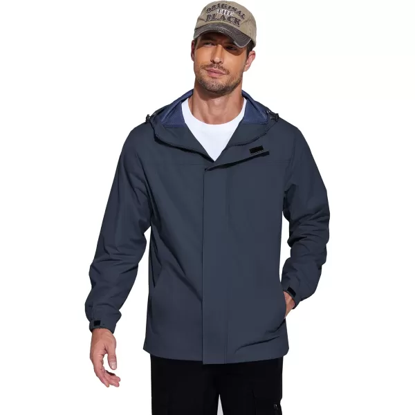 COOFANDY Men's Packable Rain Jackets Waterproof With Hood Lightweight Shell Raincoat Windbreaker For Cycling Golf Travel