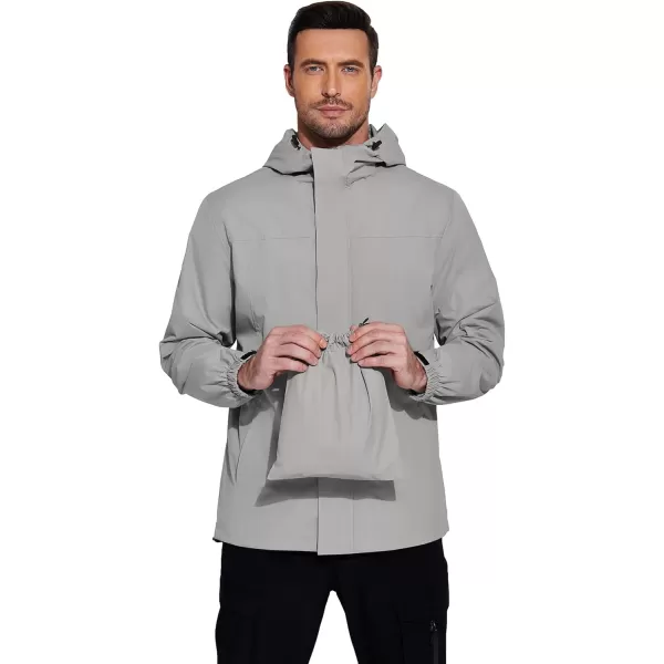 COOFANDY Men's Packable Rain Jackets Waterproof With Hood Lightweight Shell Raincoat Windbreaker For Cycling Golf Travel
