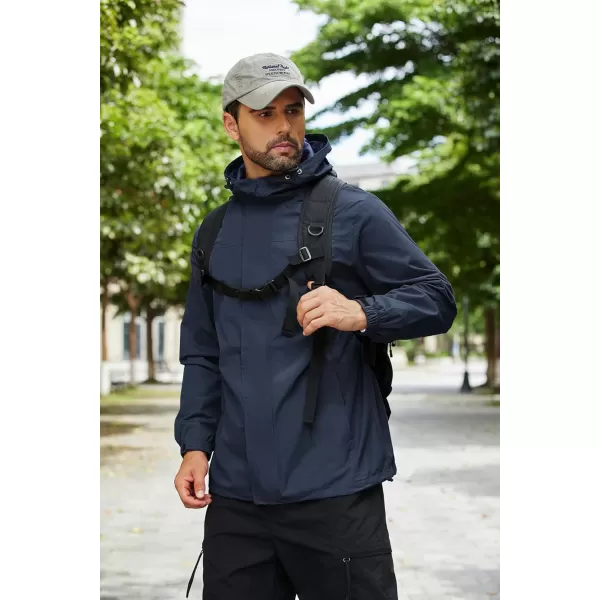 COOFANDY Men's Packable Rain Jackets Waterproof With Hood Lightweight Shell Raincoat Windbreaker For Cycling Golf Travel