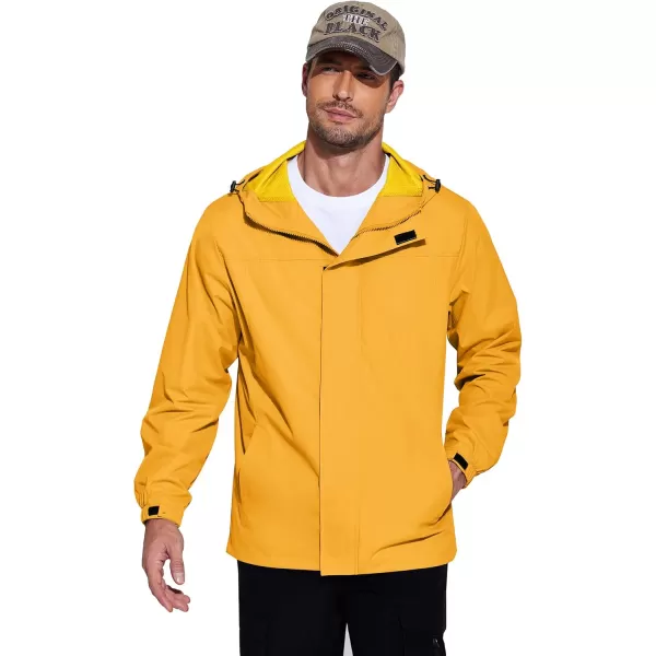 COOFANDY Men's Packable Rain Jackets Waterproof With Hood Lightweight Shell Raincoat Windbreaker For Cycling Golf Travel