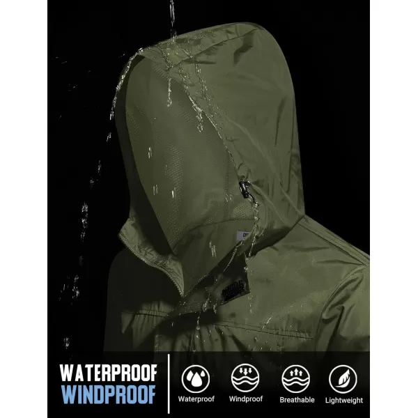 COOFANDY Men's Packable Rain Jackets Waterproof With Hood Lightweight Shell Raincoat Windbreaker For Cycling Golf Travel