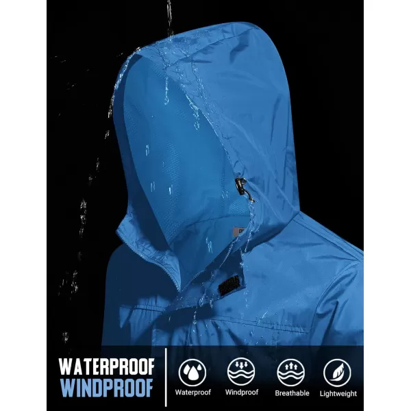 COOFANDY Men's Packable Rain Jackets Waterproof With Hood Lightweight Shell Raincoat Windbreaker For Cycling Golf Travel