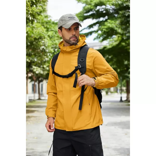 COOFANDY Men's Packable Rain Jackets Waterproof With Hood Lightweight Shell Raincoat Windbreaker For Cycling Golf Travel